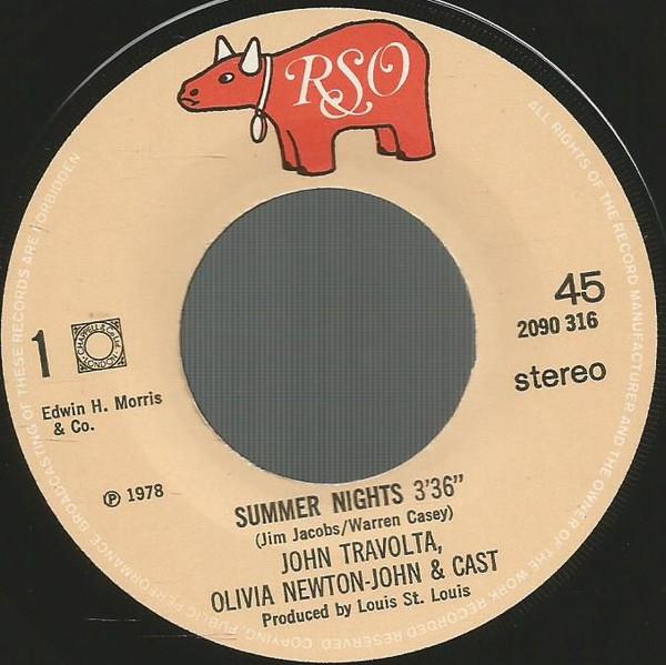 John Travolta And Olivia Newton John - Summer Nights - 7 Inch