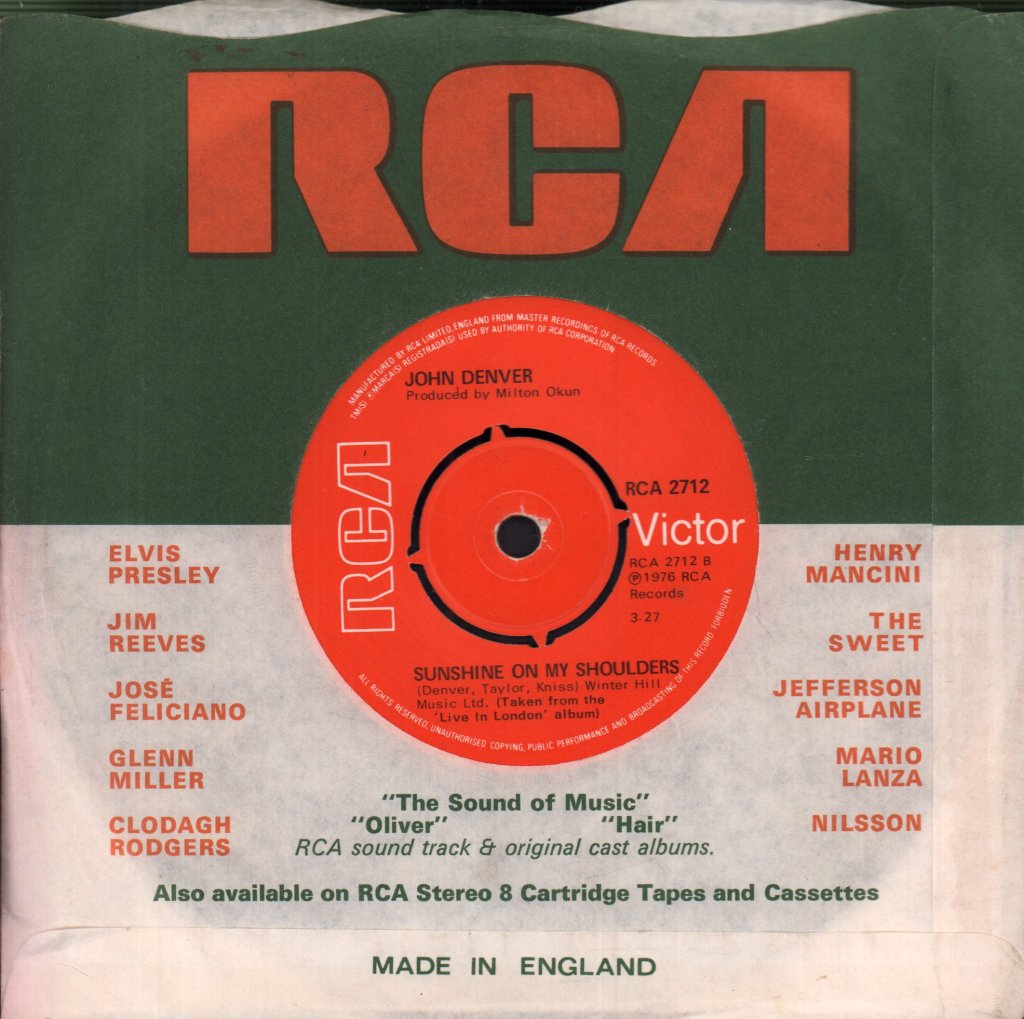John Denver - Leaving On A Jet Plane - 7 Inch