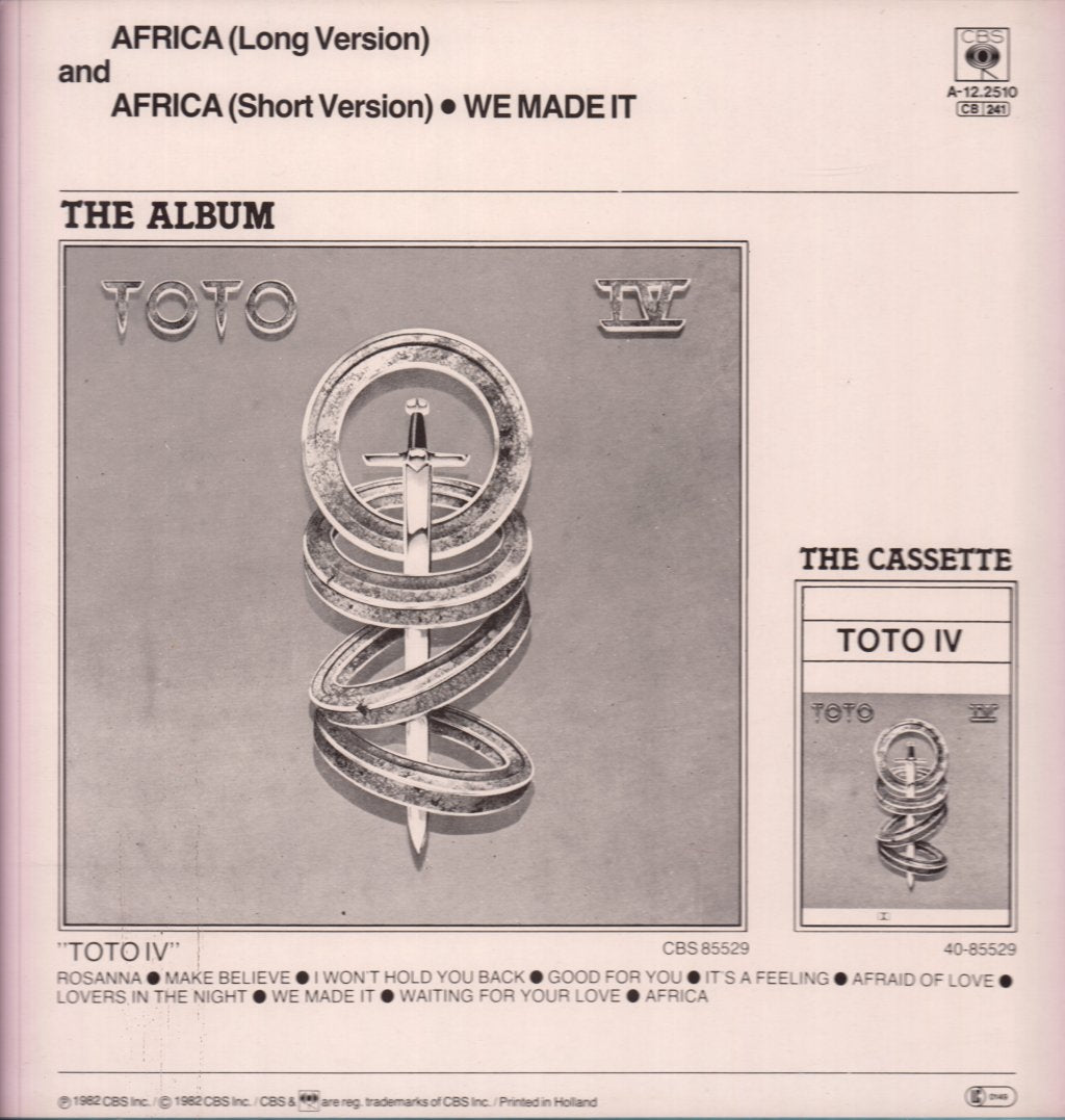 Toto - Africa - 12 Inch