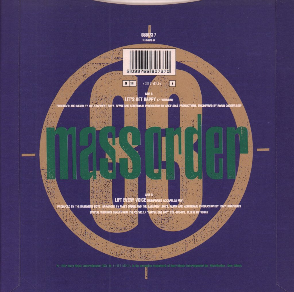Mass Order - Let's Get Happy - 7 Inch
