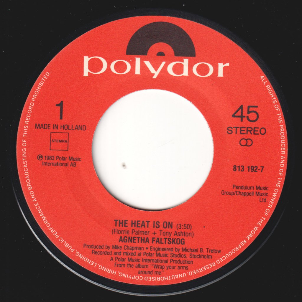 Agnetha Fältskog - Heat Is On - 7 Inch