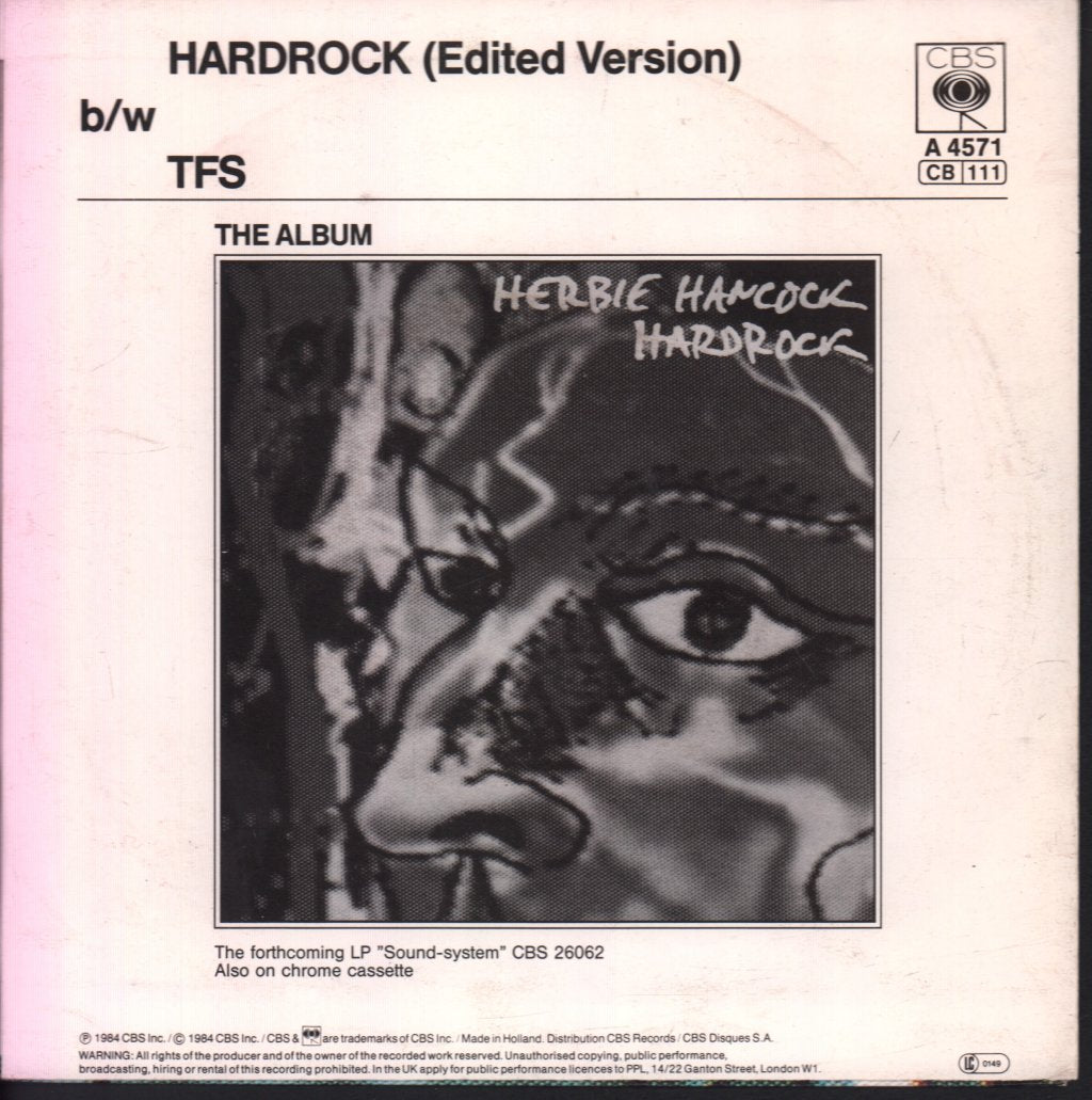 Herbie Hancock - Hardrock - 7 Inch