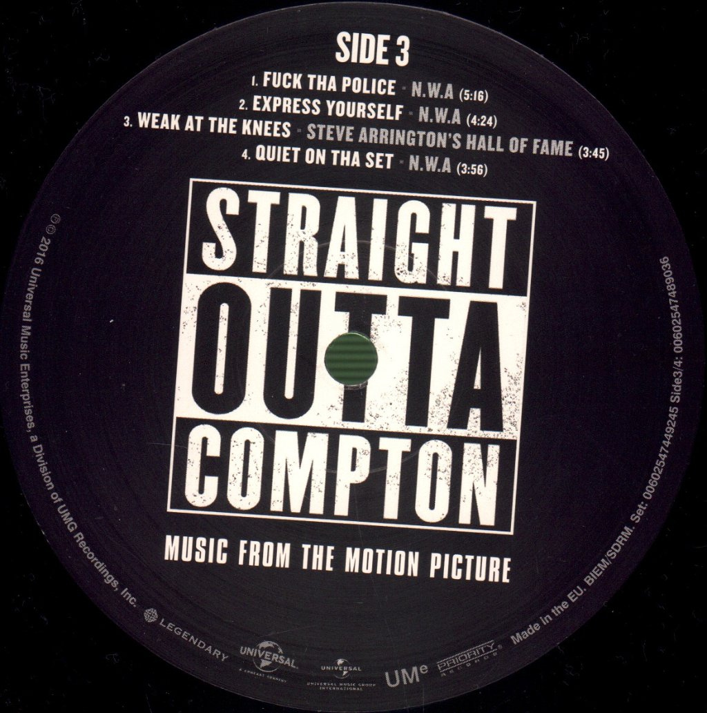 Various Artists - Straight Outta Compton (Music From The Motion Picture) - Double Lp