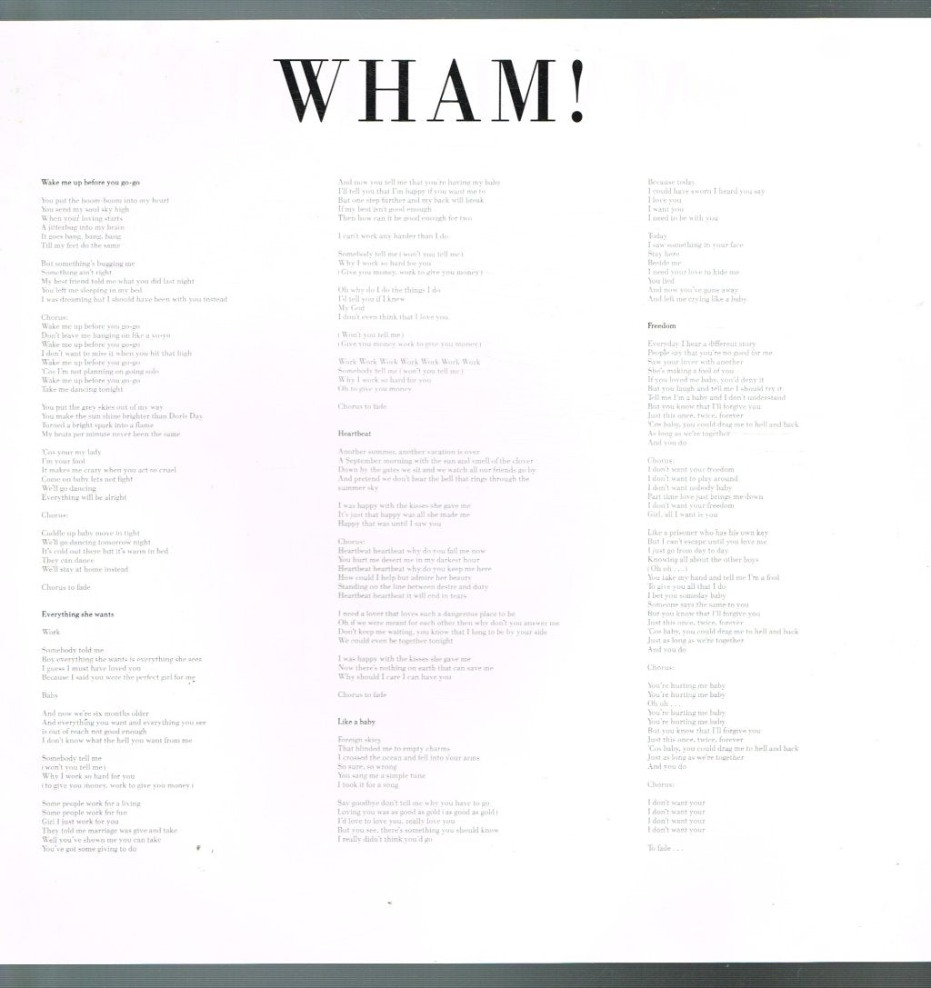 Wham - Make It Big - Lp