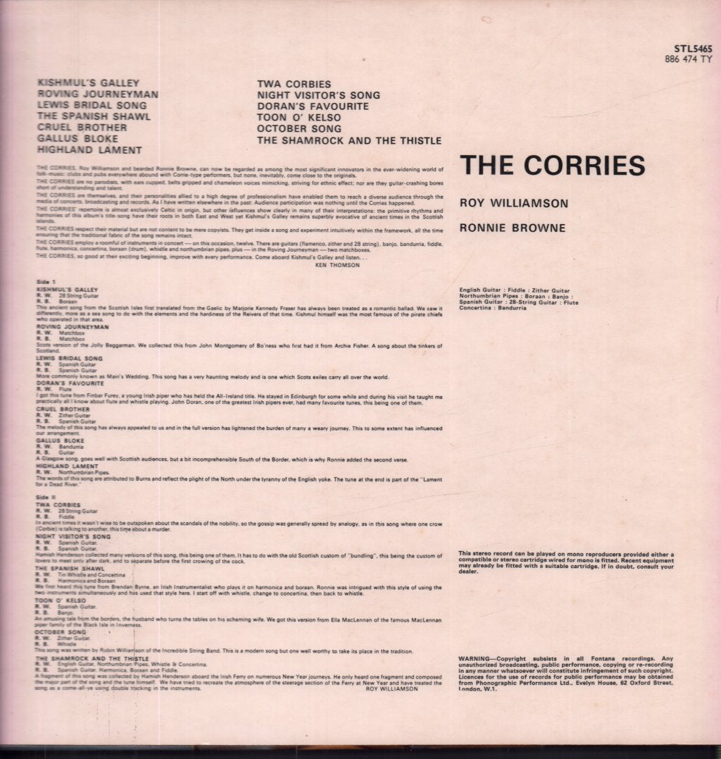 Corries - Kishmuls Galley - Lp
