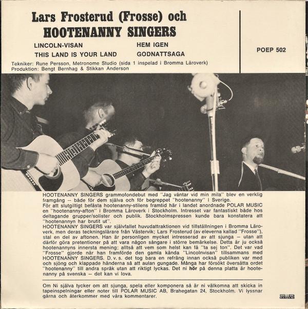 Lars Frosterud Och Hootenanny Singers - Lincolnvisan - 7 Inch