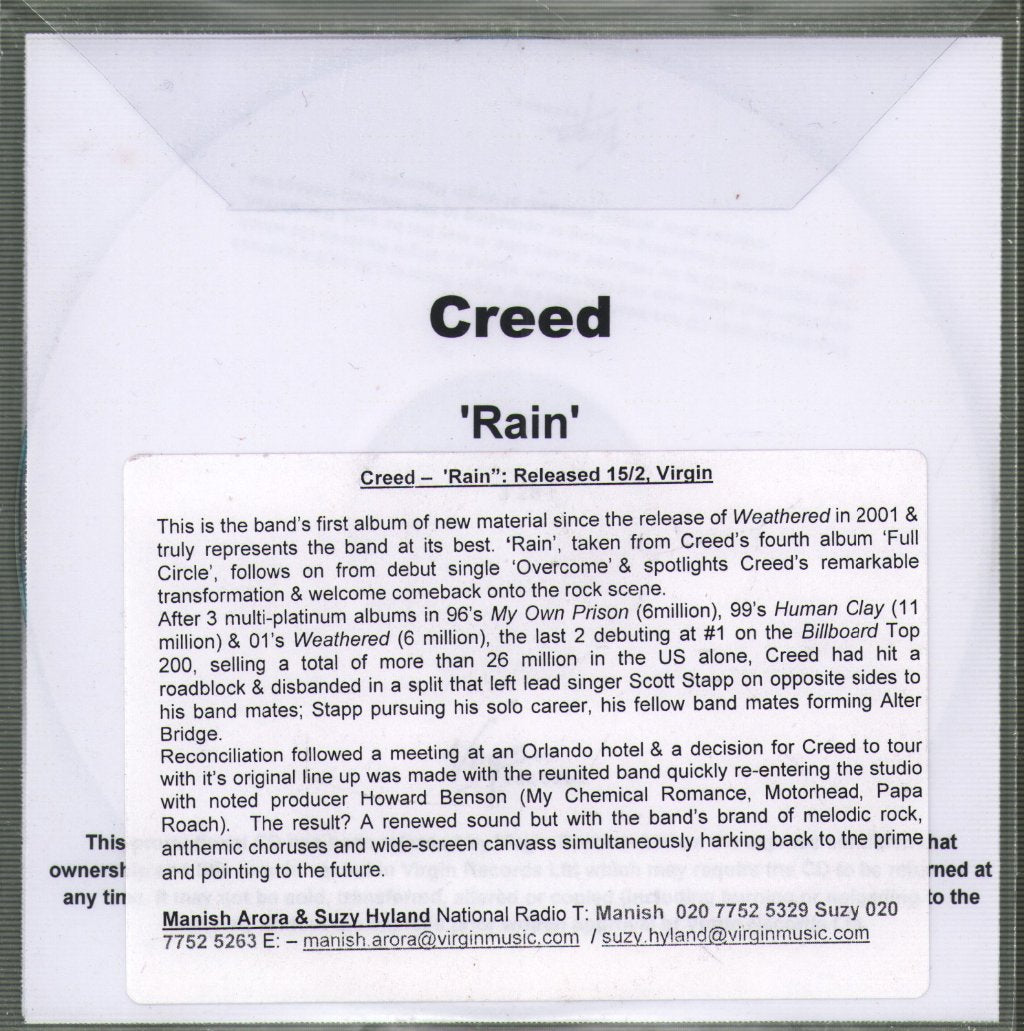 Creed - Rain - Cdr