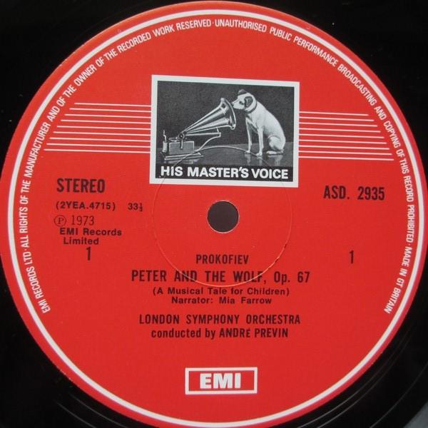 London Symphony Orchestra - prokofiev Peter And The Wolf / Young Person's Guide - Lp