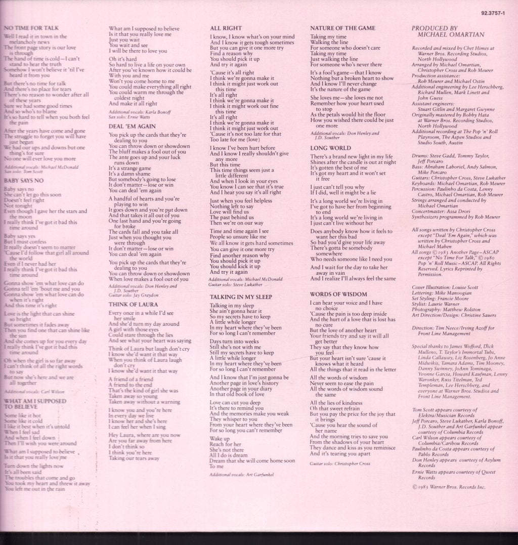 Christopher Cross - Another Page - Lp