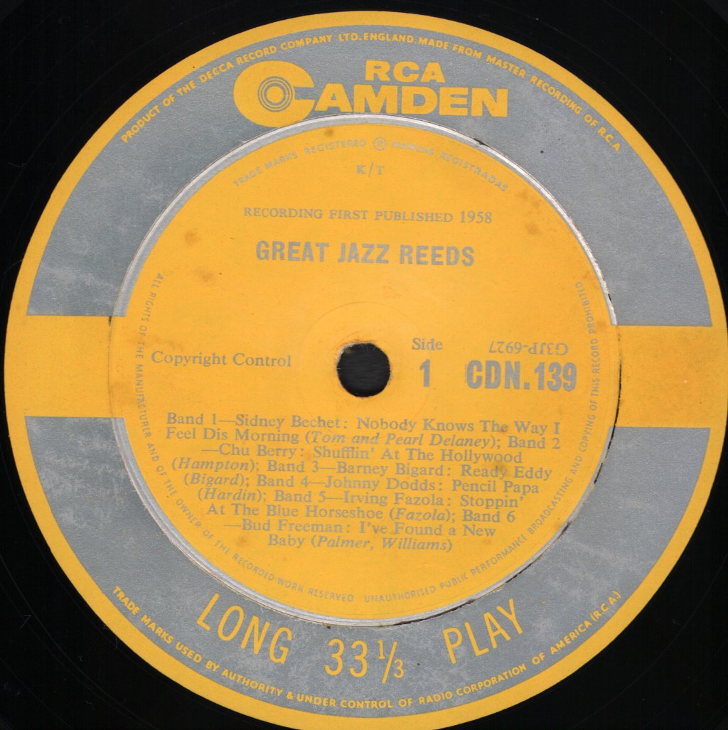 Various Artists - Great Jazz Reeds - Lp