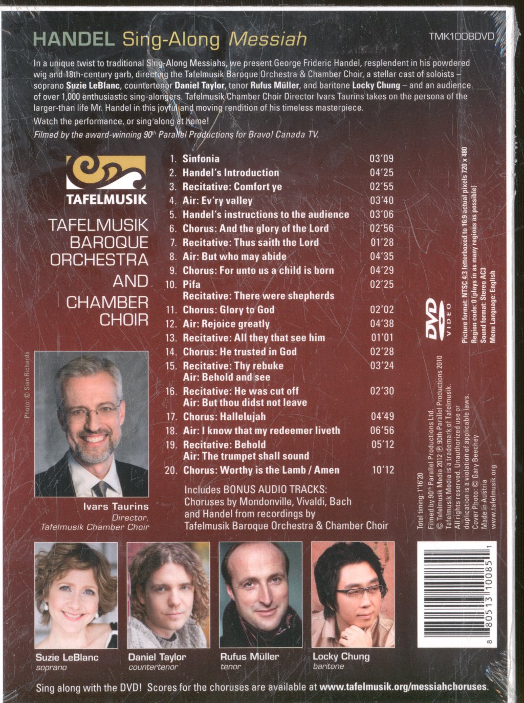 Tafelmusik Baroque Orchestra, Tafelmusik Chamber Choir - Handel - Sing-Along Messiah - Dvd