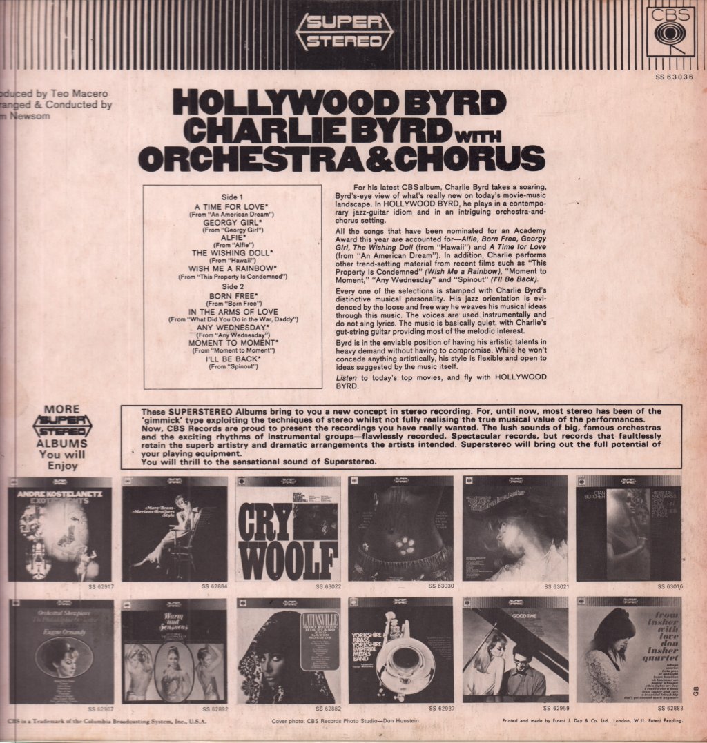 Charlie Byrd - Hollywood Byrd - Lp