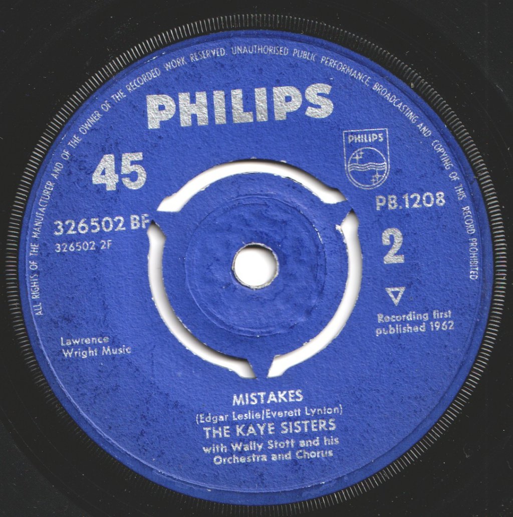 Kaye Sisters - If Only Tomorrow (Could Be Like Today) - 7 Inch