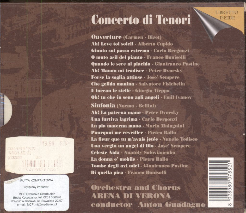 Orchestra And Chorus Arena Di Tenori - Concerto Di Tenori - Double Cd