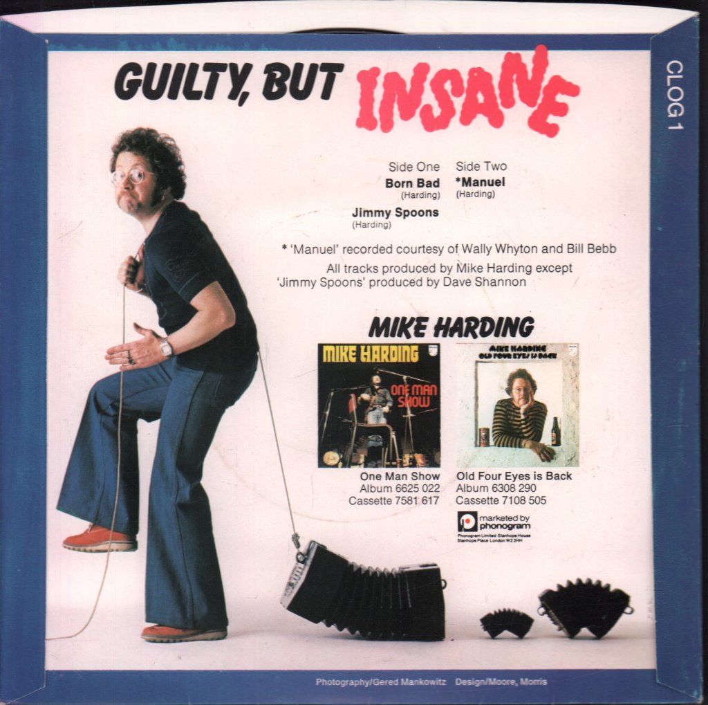 Mike Harding - Guilty But Insane - 7 Inch