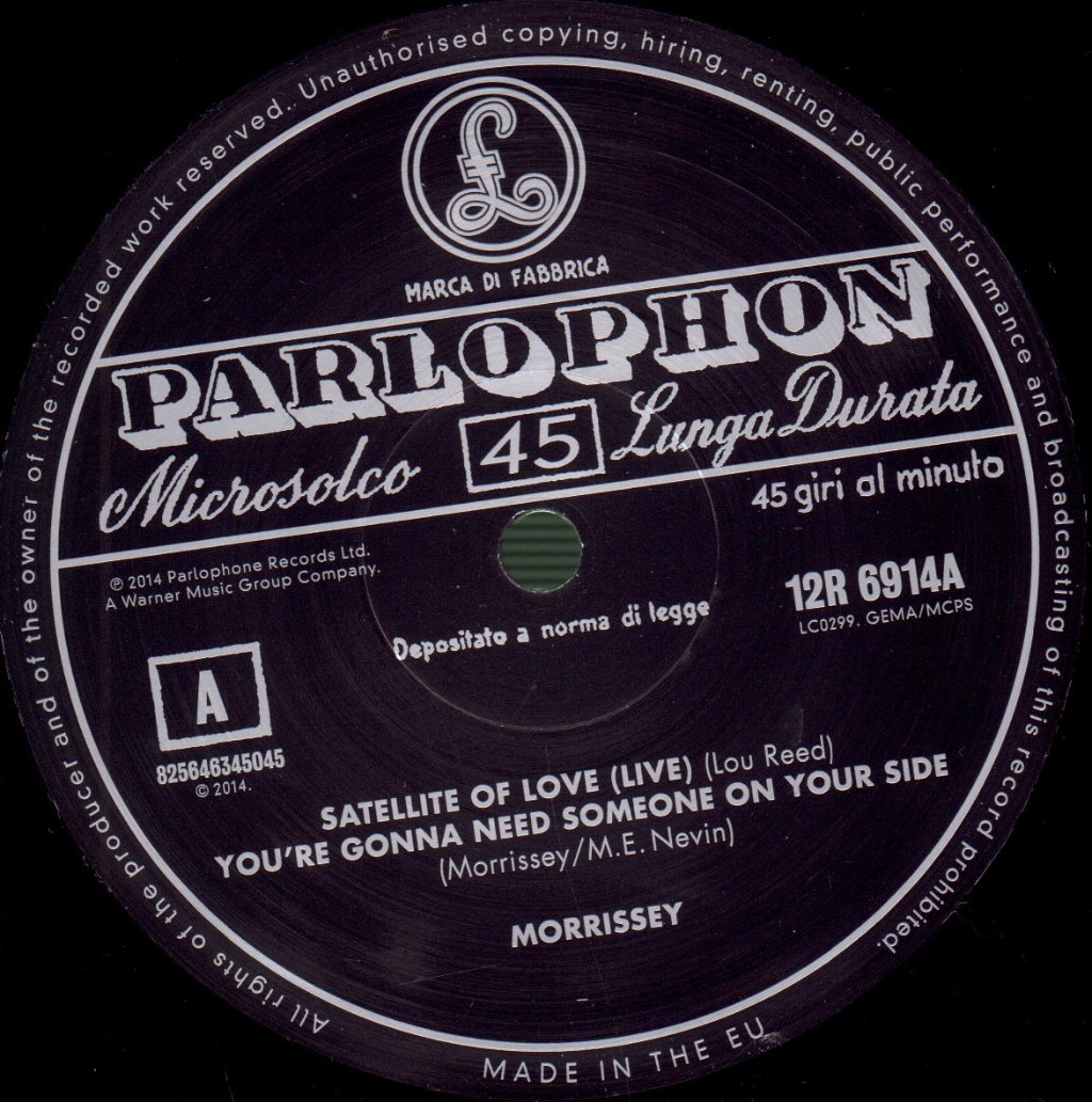 Morrissey - Satellite Of Love (Live) - 12 Inch