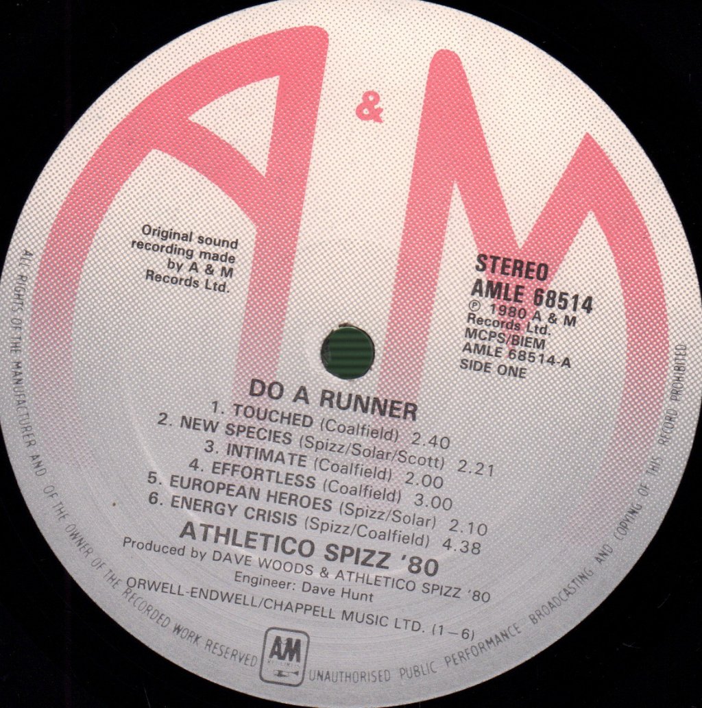 Athletico Spizz 80 - Do A Runner - Lp