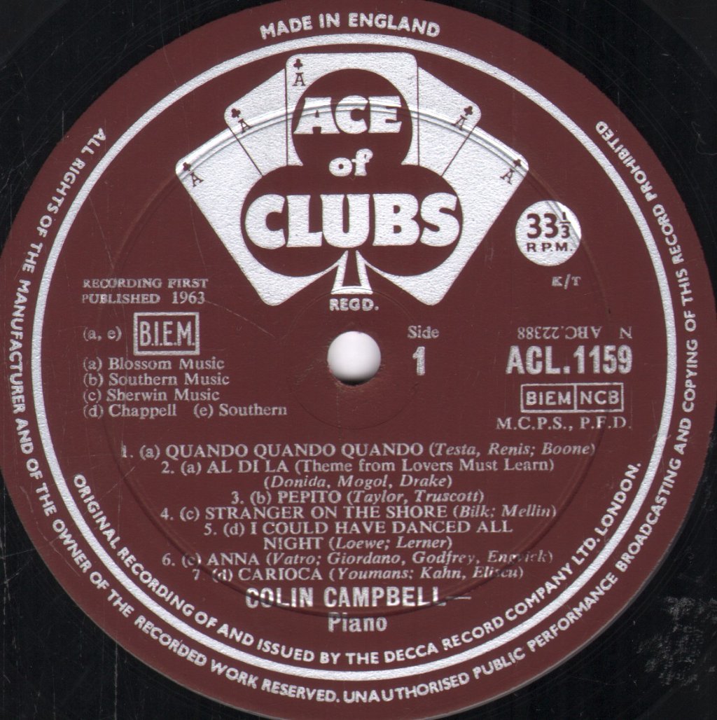 Colin Campbell - Piano Playtime - Lp