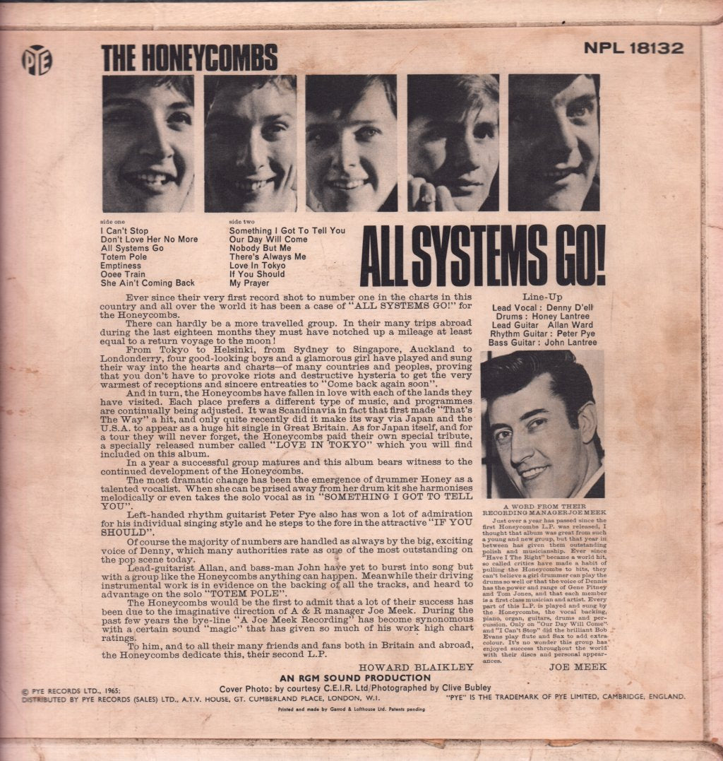 Honeycombs - All Systems Go - Lp