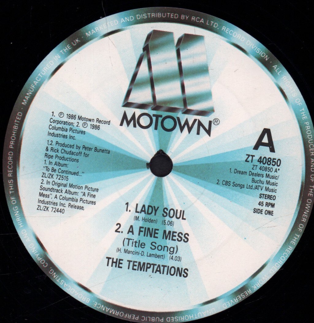 Temptations - Lady Soul - 12 Inch