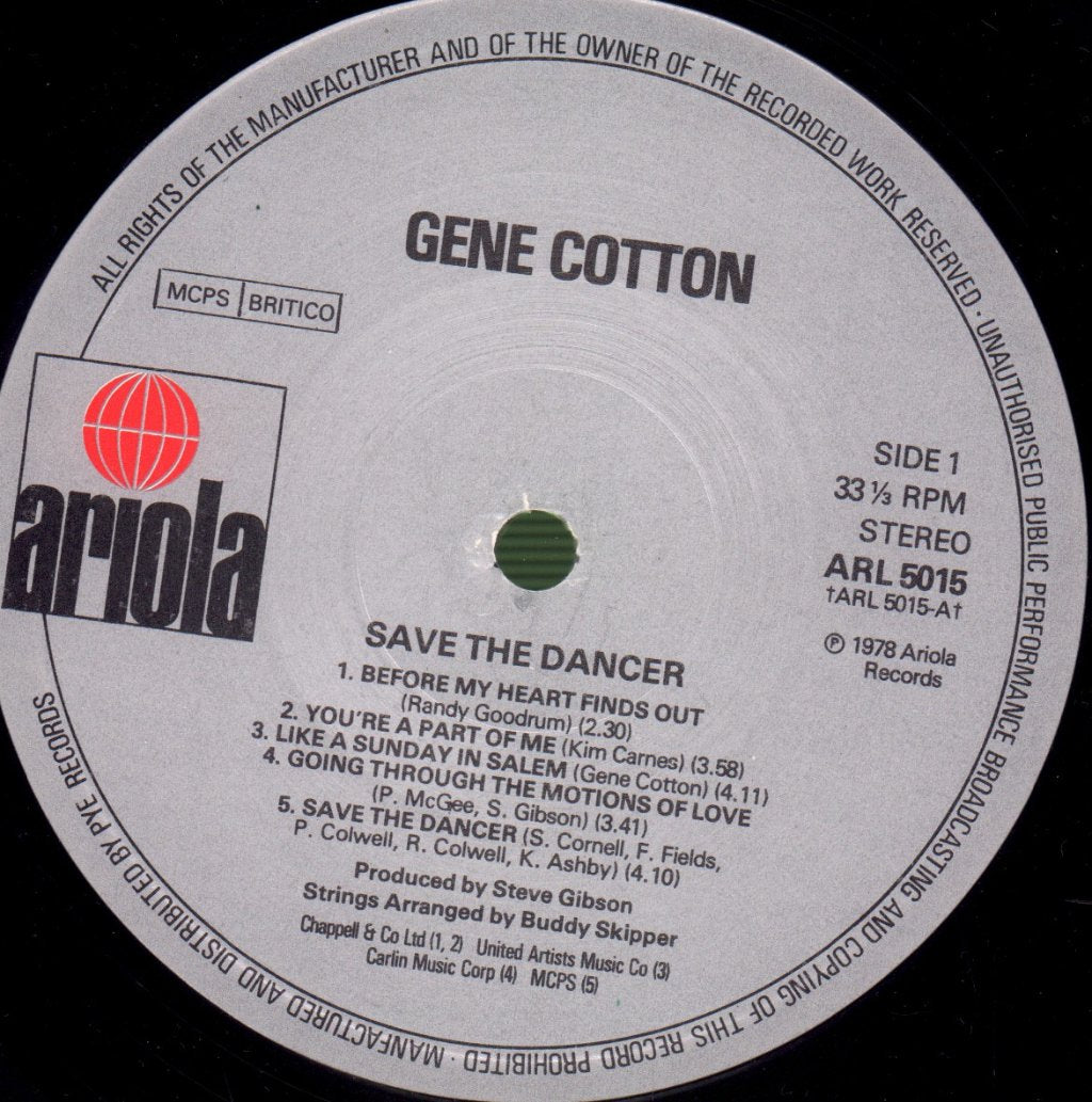 Gene Cotton - Save The Dancer - Lp