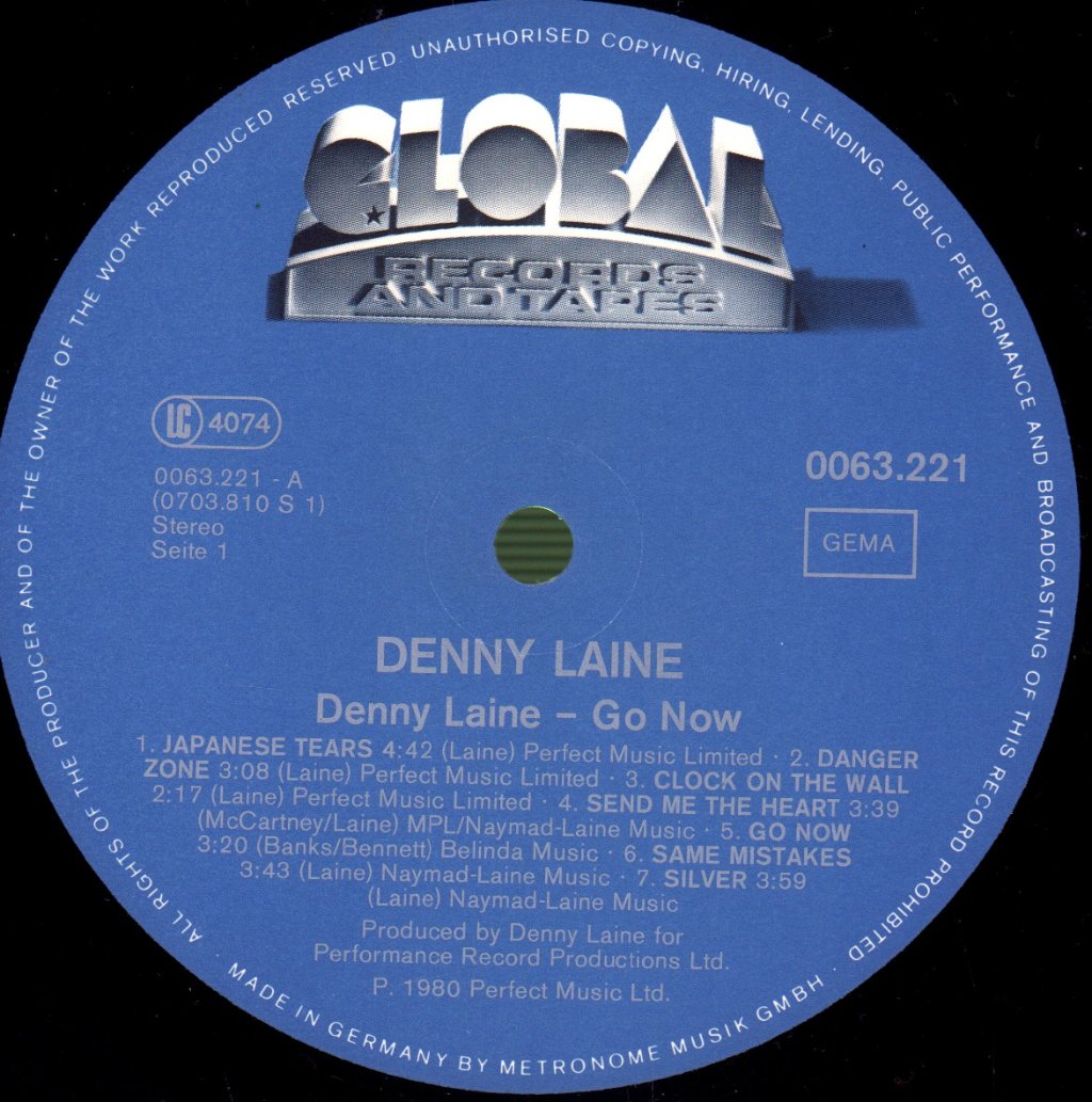 Denny Laine - Go Now - Lp