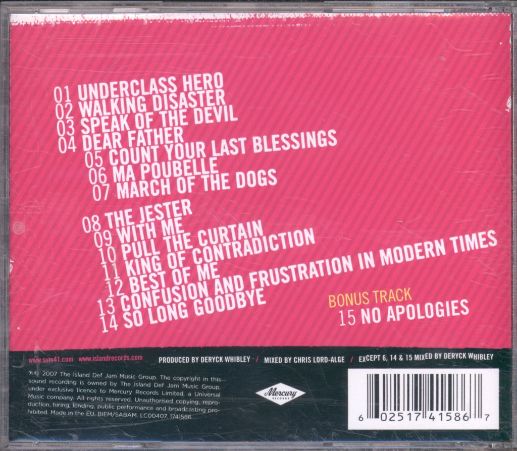 Sum 41 - Underclass Hero - Cd