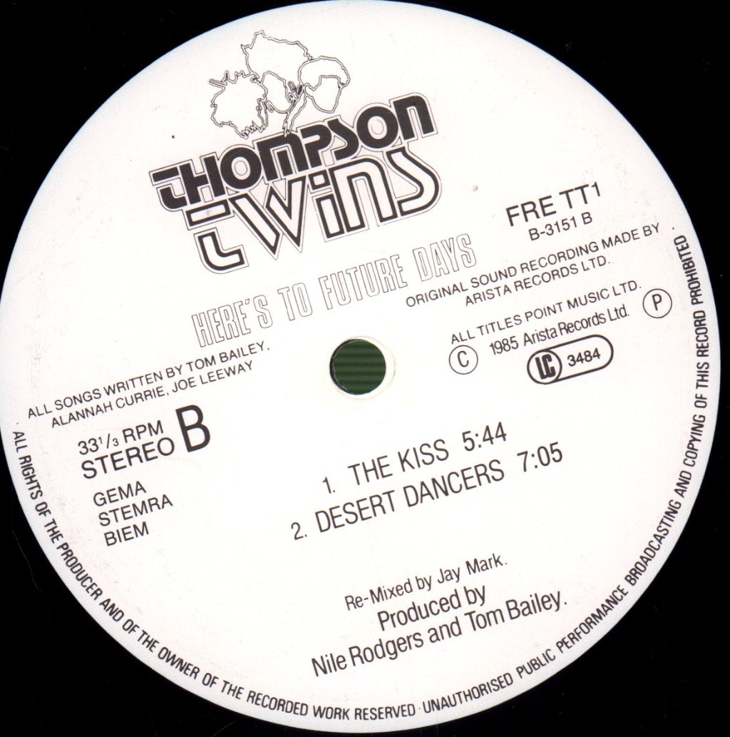 Thompson Twins - Here's To Future Days - Double Lp