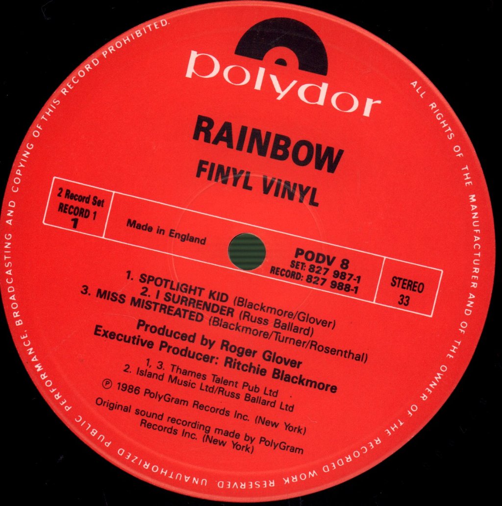 Rainbow - Finyl Vinyl - Double Lp