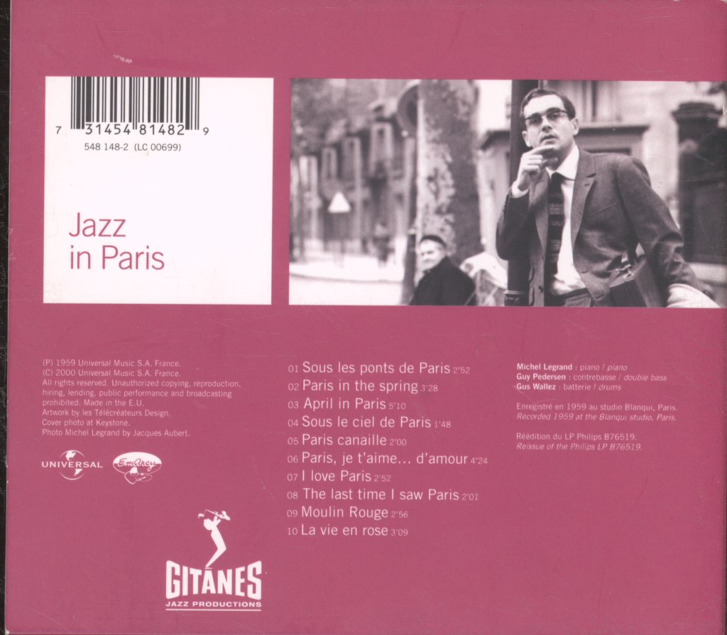 Michel Legrand - Paris Jazz Piano - Cd