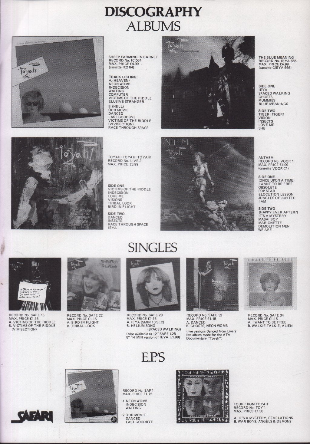 Toyah - Anthem - Lp