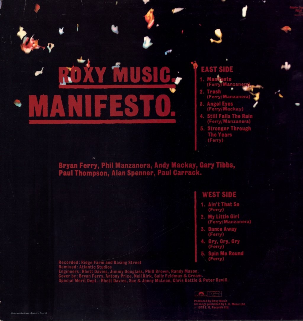 Roxy Music - Manifesto - Lp