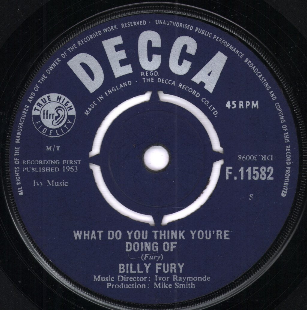 Billy Fury - Like I've Never Been Gone - 7 Inch