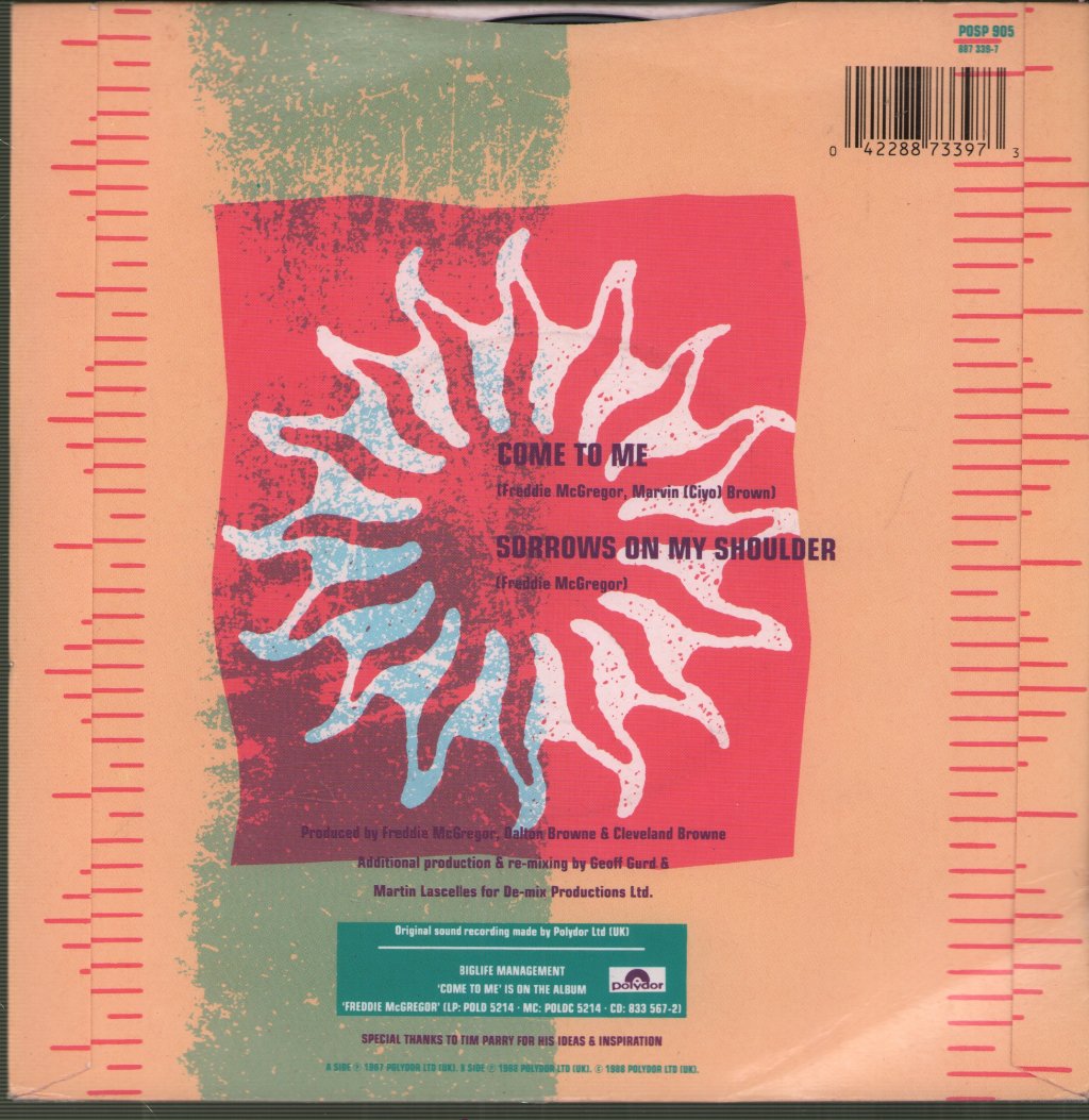 Freddie McGregor - Come To Me - 7 Inch