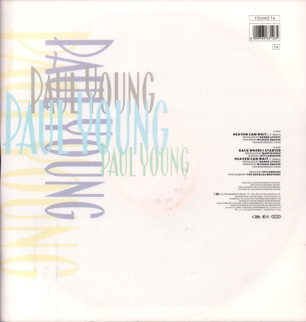 Paul Young - Heaven Can Wait - 12 Inch