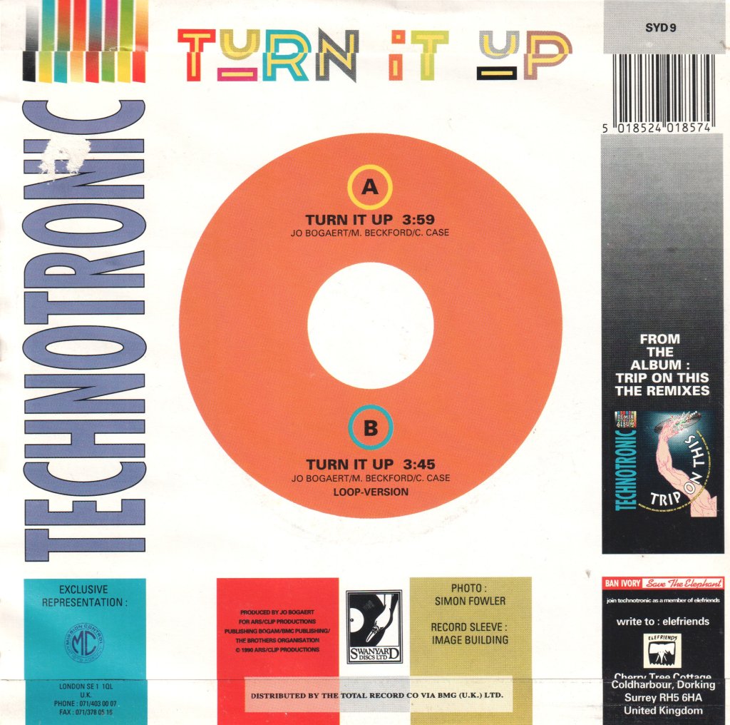 Technotronic Featuring Melissa And Einstein - Turn It Up - 7 Inch