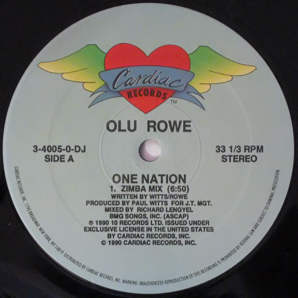 Olu Rowe - One Nation - 12 Inch