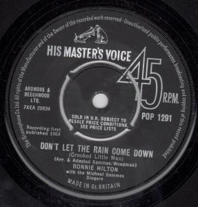 Ronnie Hilton - Don't Let The Rain Come Down - 7 Inch