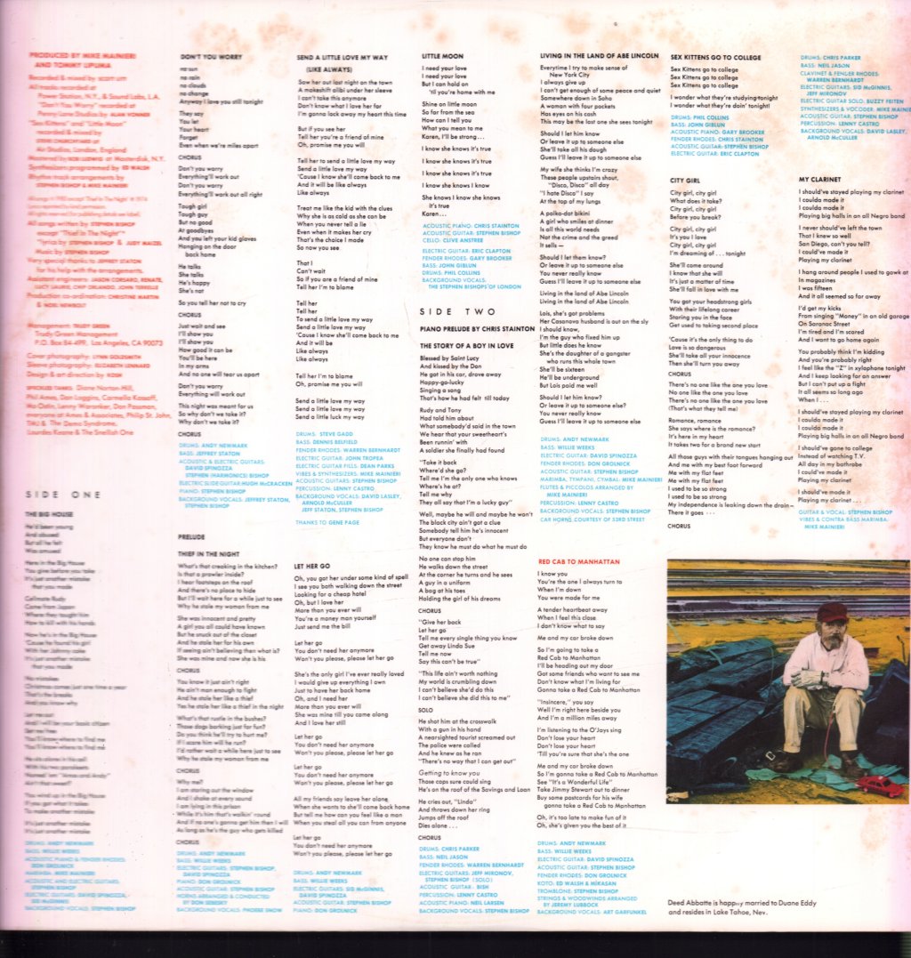 Stephen Bishop - Red Cab To Manhattan - Lp