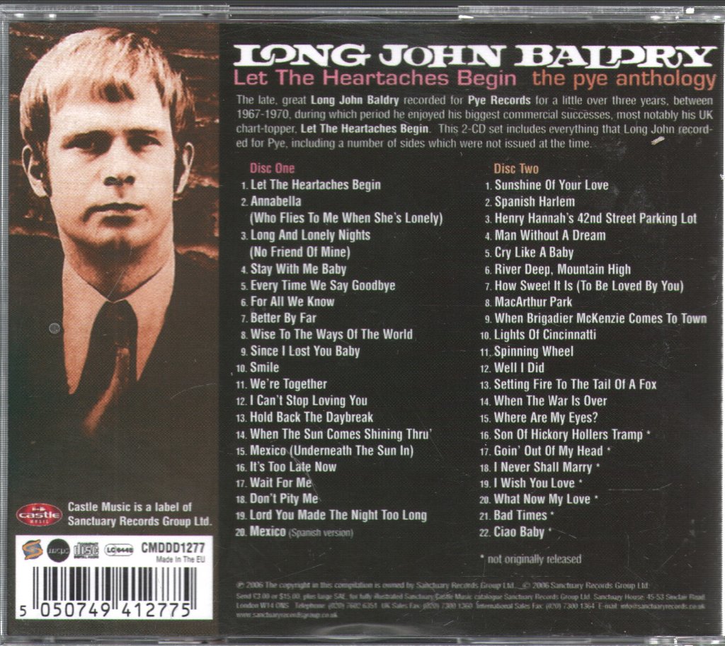 Long John Baldry - Let The Heartaches Begin - The Pye Anthology - Double Cd