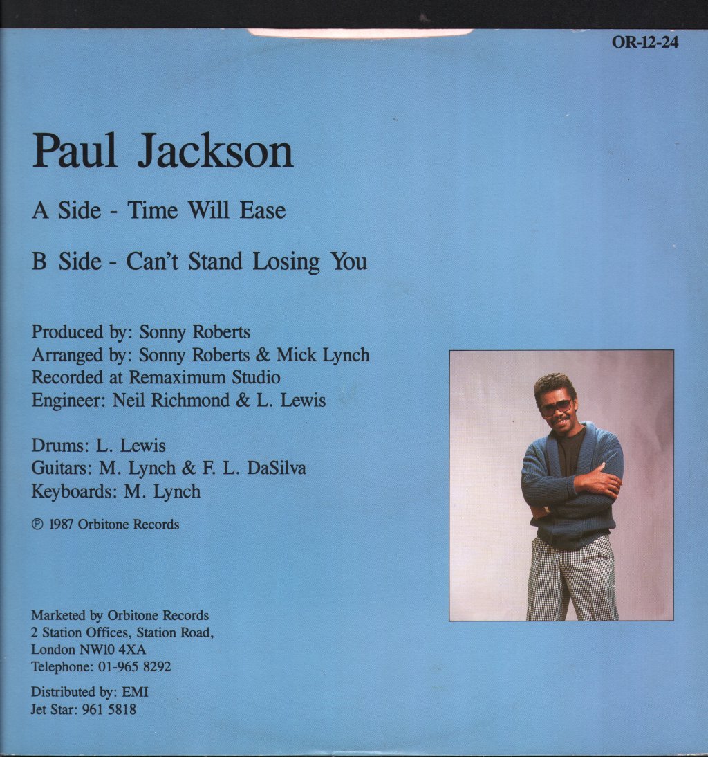 Paul Jackson - Time Will Ease - 12 Inch