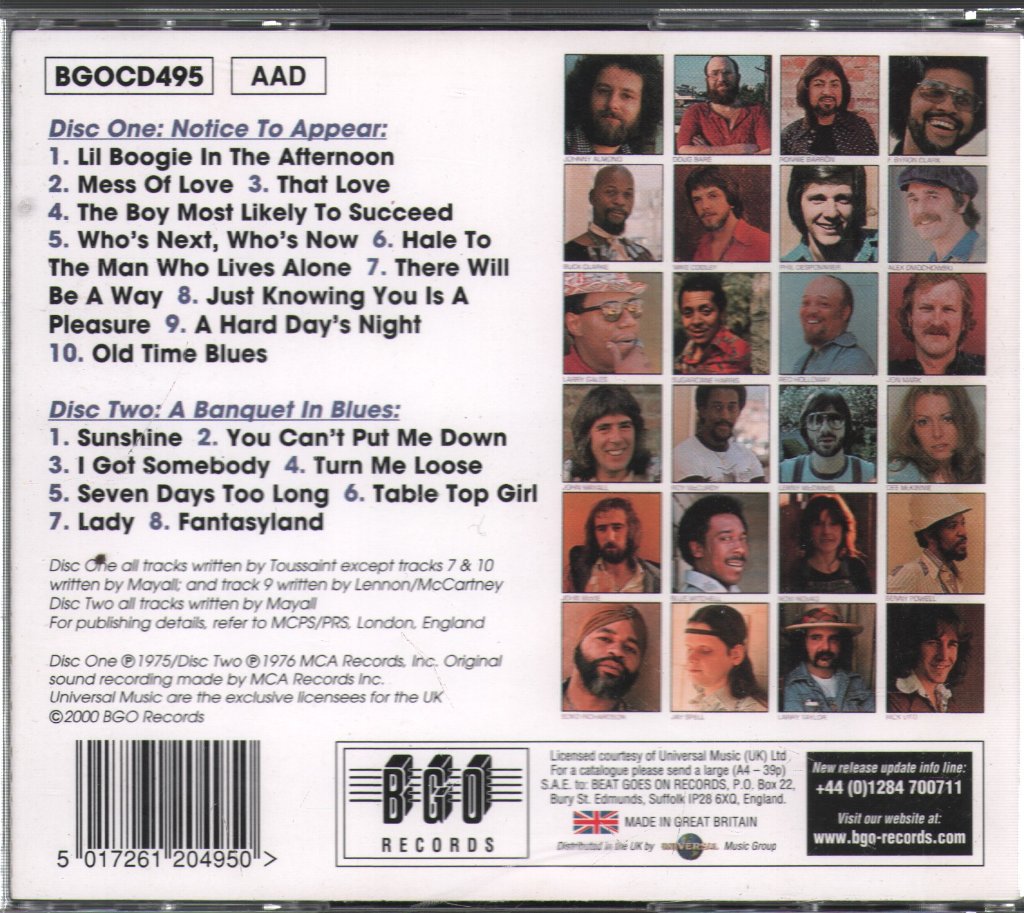 John Mayall - Notice To Appear / A Banquet In Blues - Double Cd