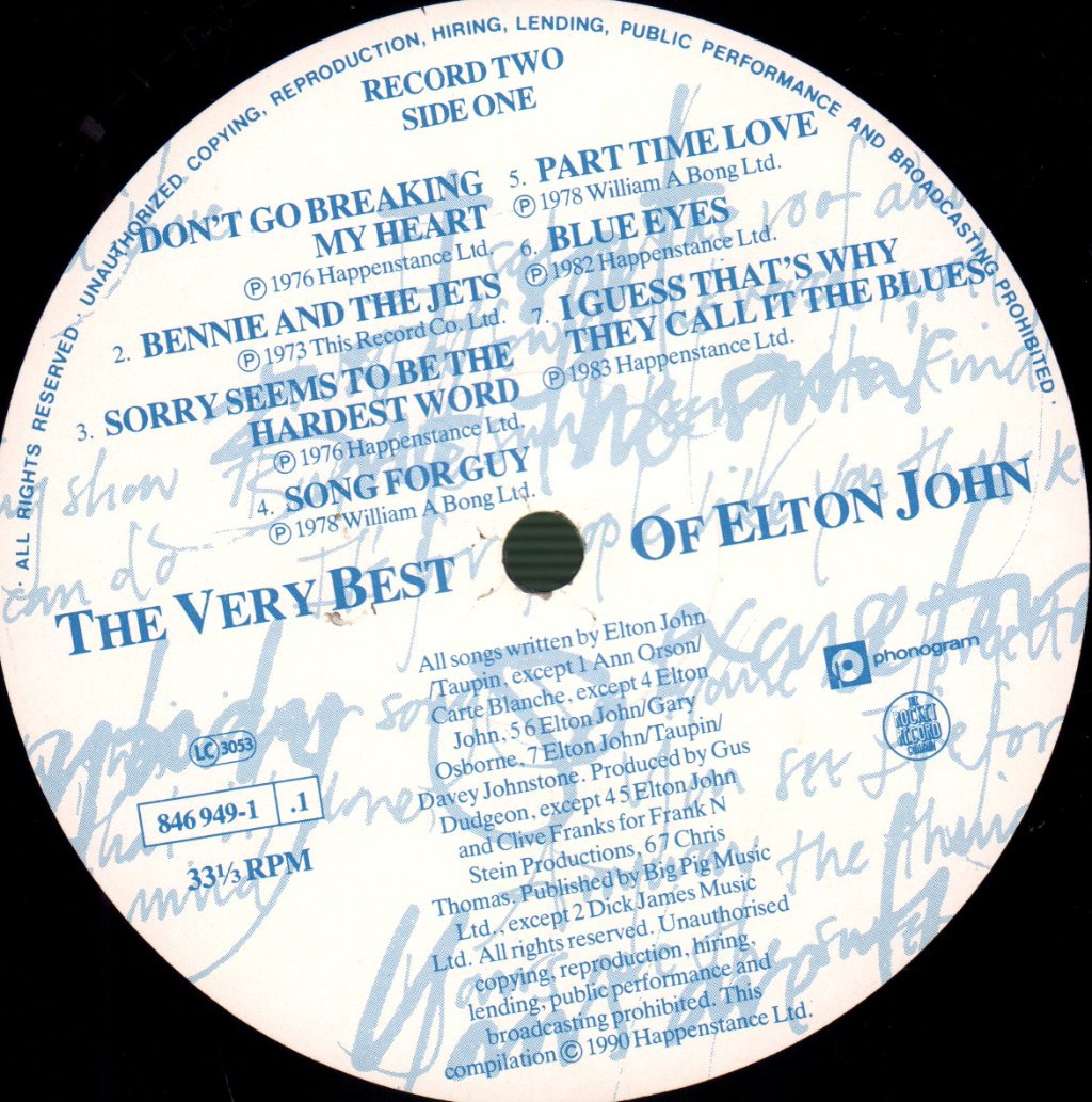 Elton John - Very Best Of Elton John - Double Lp