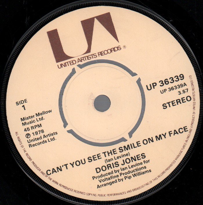 Doris Jones - Can't You See The Smile On My Face - 7 Inch