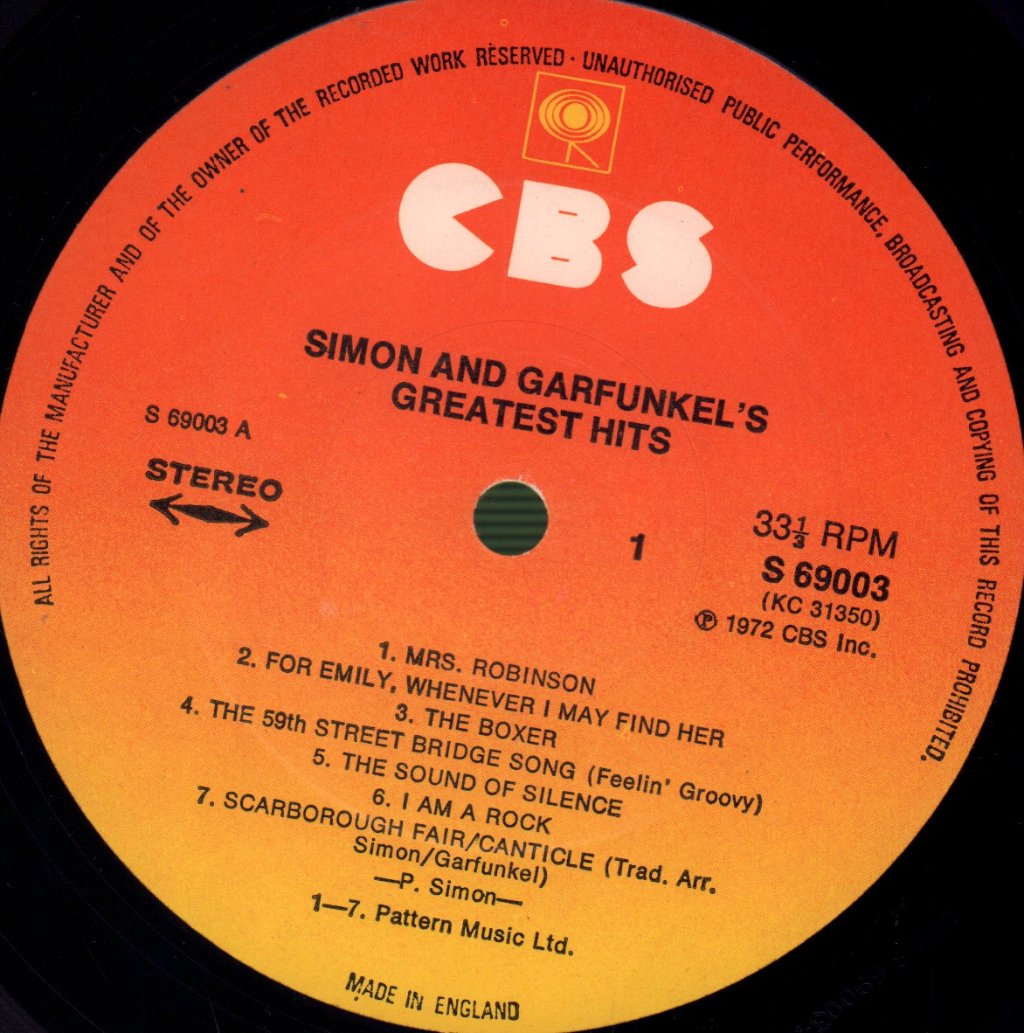 Simon & Garfunkel - Greatest Hits - Lp