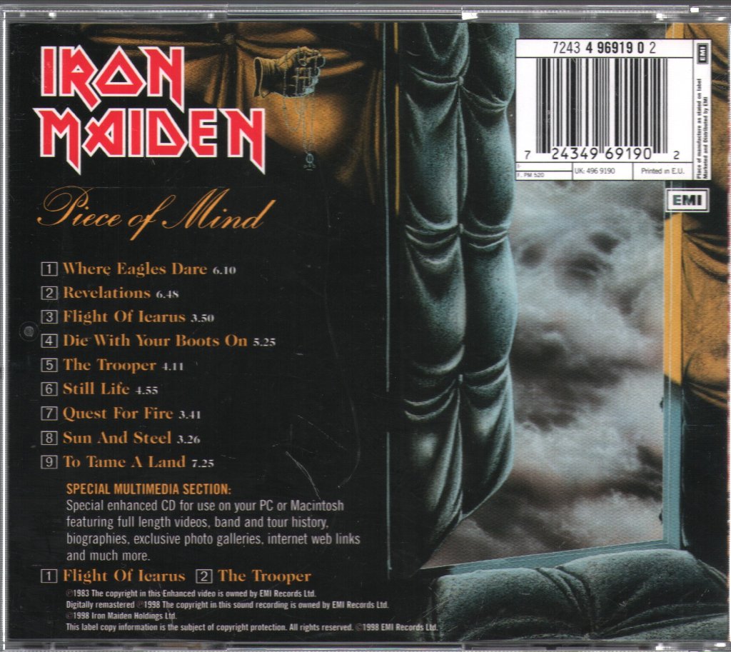 Iron Maiden - Piece Of Mind - Cd