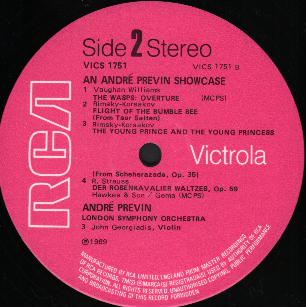 Andre Previn / London Symphony Orchestra - An Andre Previn Showcase - Lp