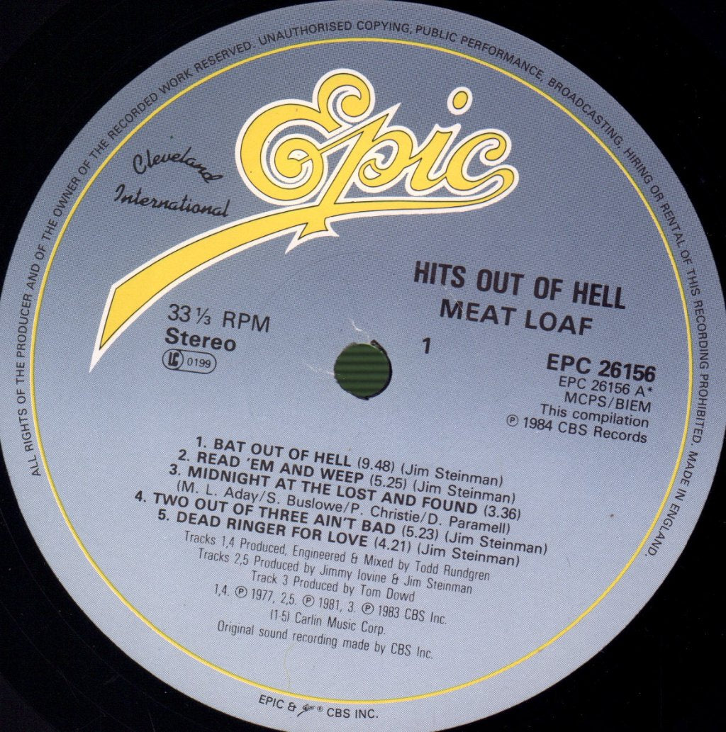 Meat Loaf - Hits Out Of Hell - Lp