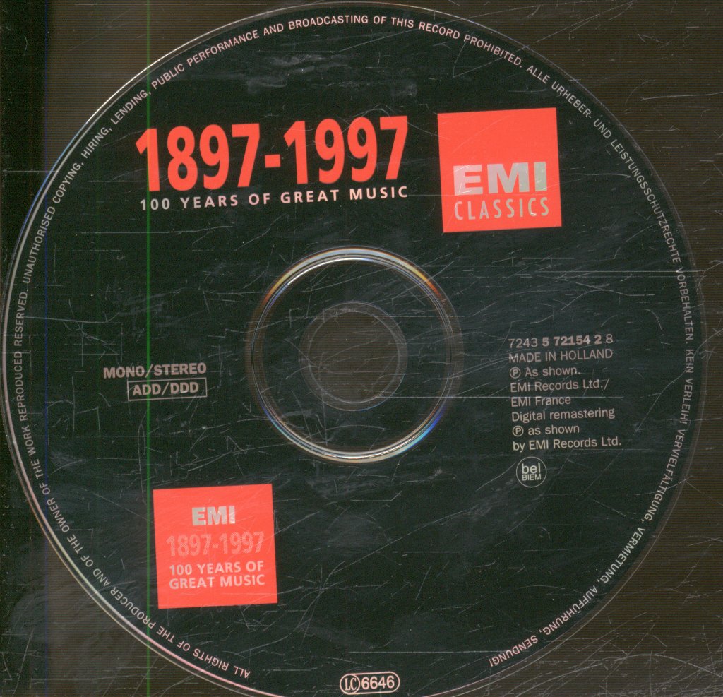 Various Artists - 100 Years Of Great Music (1897-1997) - Cd