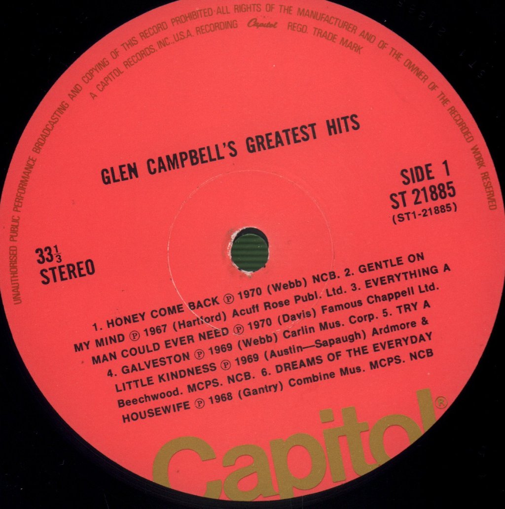 Glen Campbell - Greatest Hits - Lp